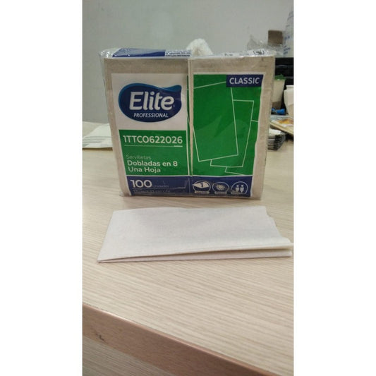 Servilleta Elite Lujo Natural D/1/8 1h 33x33 cm