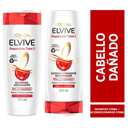 Shampoo/acond Pack Elvive Rep Total 5 x 400 ml