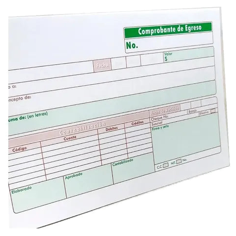 Talonario Comprobantes de Egreso x80h Taydem