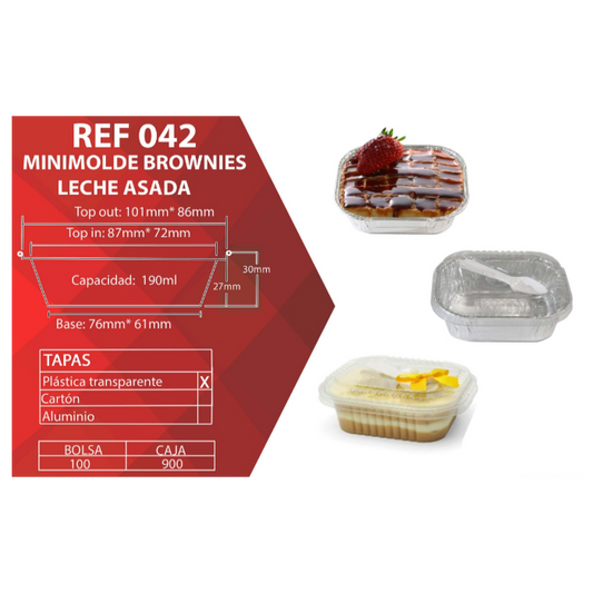 Tapa Plástica Molde Mini Rect.6 oz