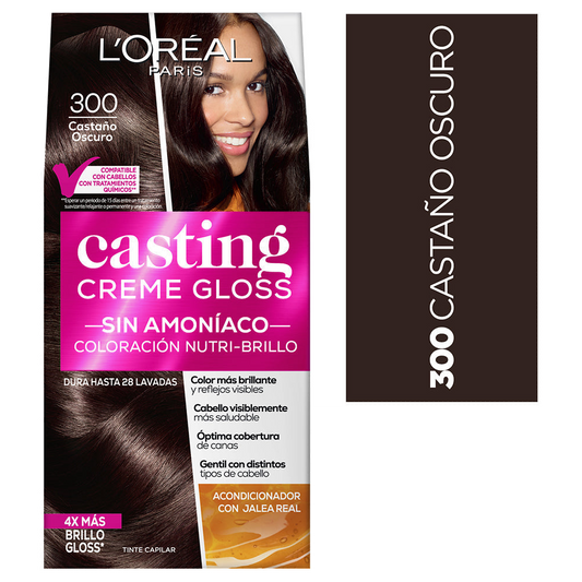 Tinte P/cabello Casting 300 Castaño Oscuro Jreal