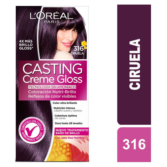 Tinte P/cabello Casting 316 Ciruela Jreal