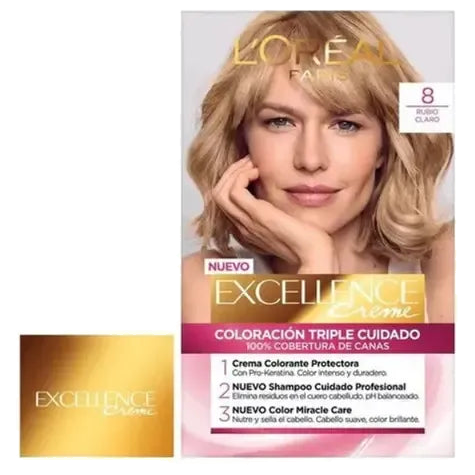 Tinte P/cabello Excellance Tono #8 Dobletubo