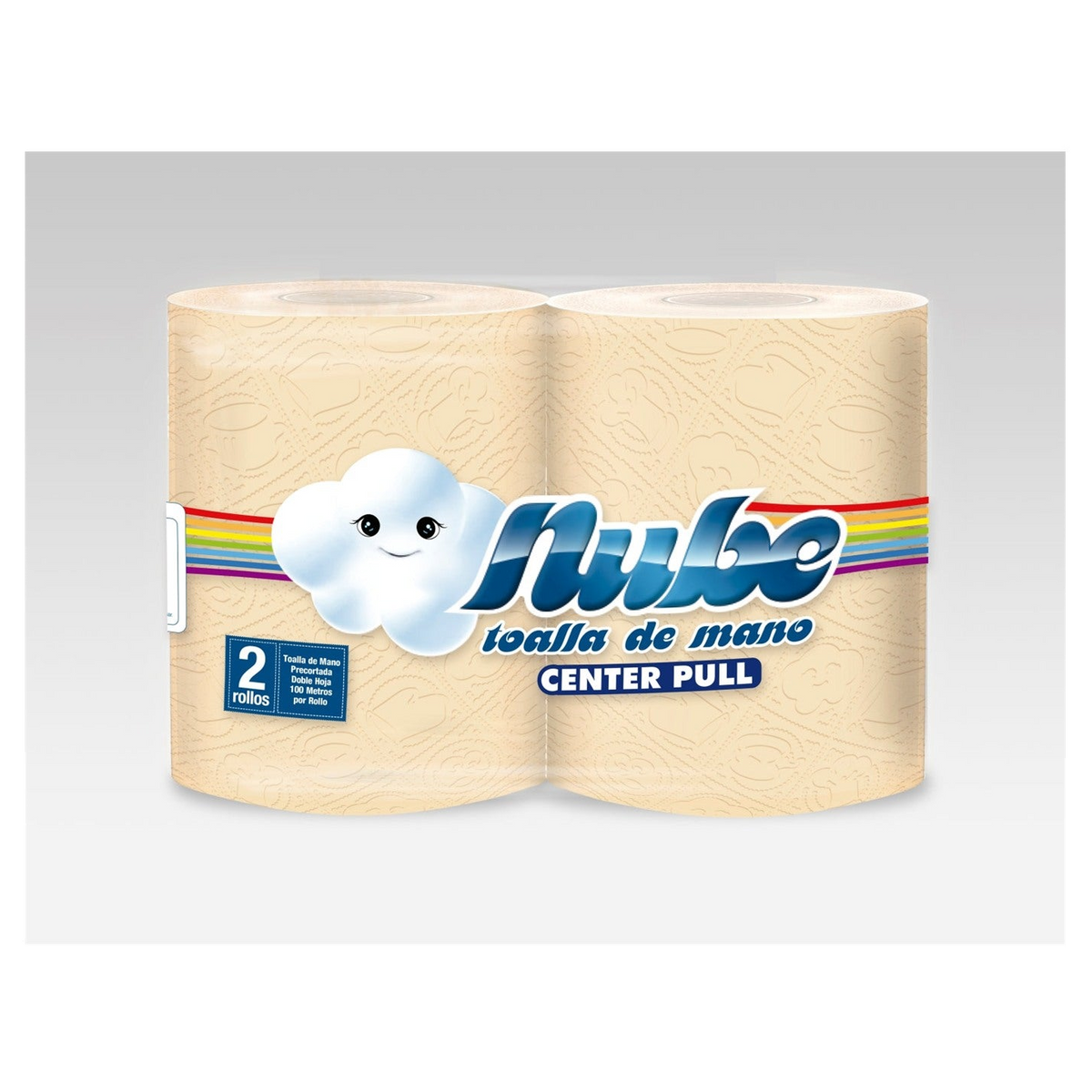 Toalla Center Flow Nube Doble Hoja Natural 2h