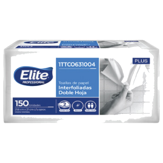 Toalla Interf. Doble Hoja Blanca x150