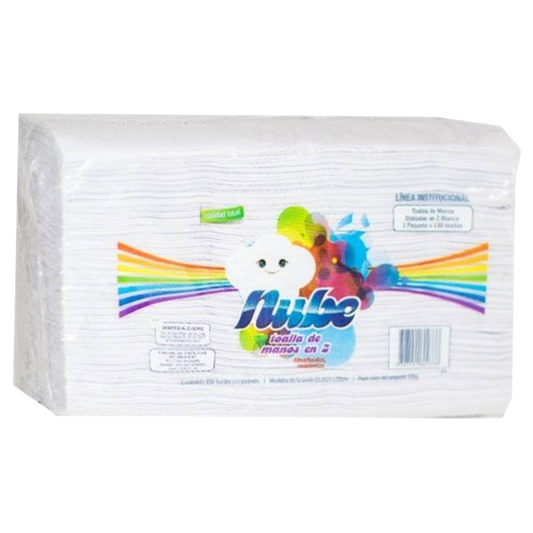 Toalla Mano Z Doble Hoja Blanco Nube x150 x24