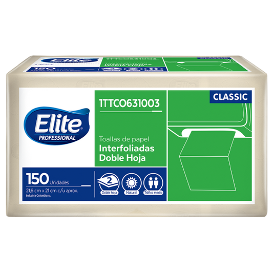 Toalla Rollo Elite Natural/ Doble Hoja150mx3 und