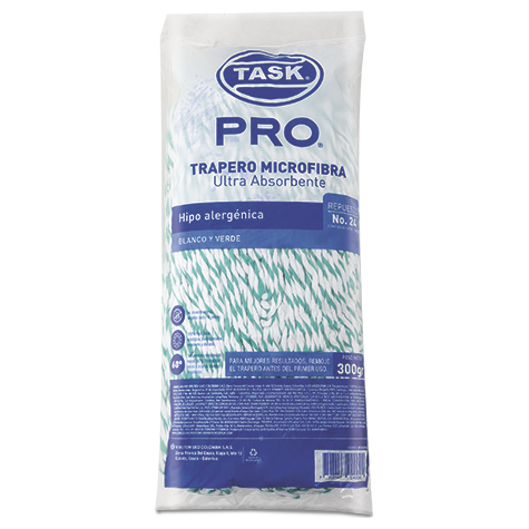 Trapero Microfibra Verde Copa 300 gr Fibratex