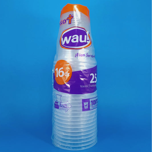 Vaso Cristal 16 oz Wau