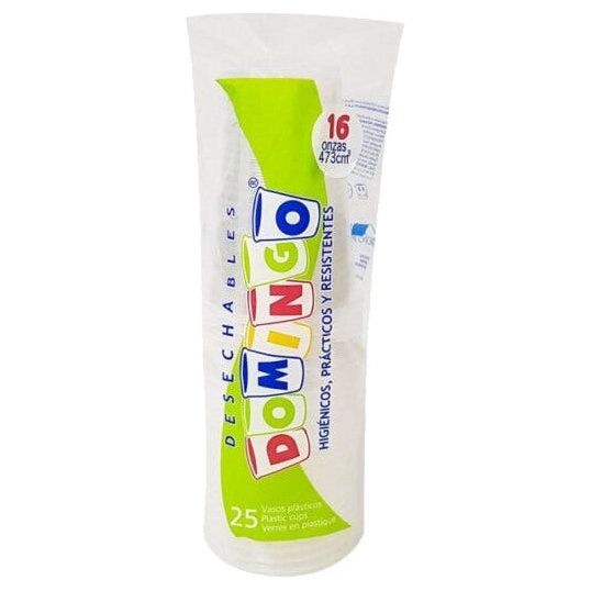 Vaso desechable Domingo 16 oz, caja x25 unidades